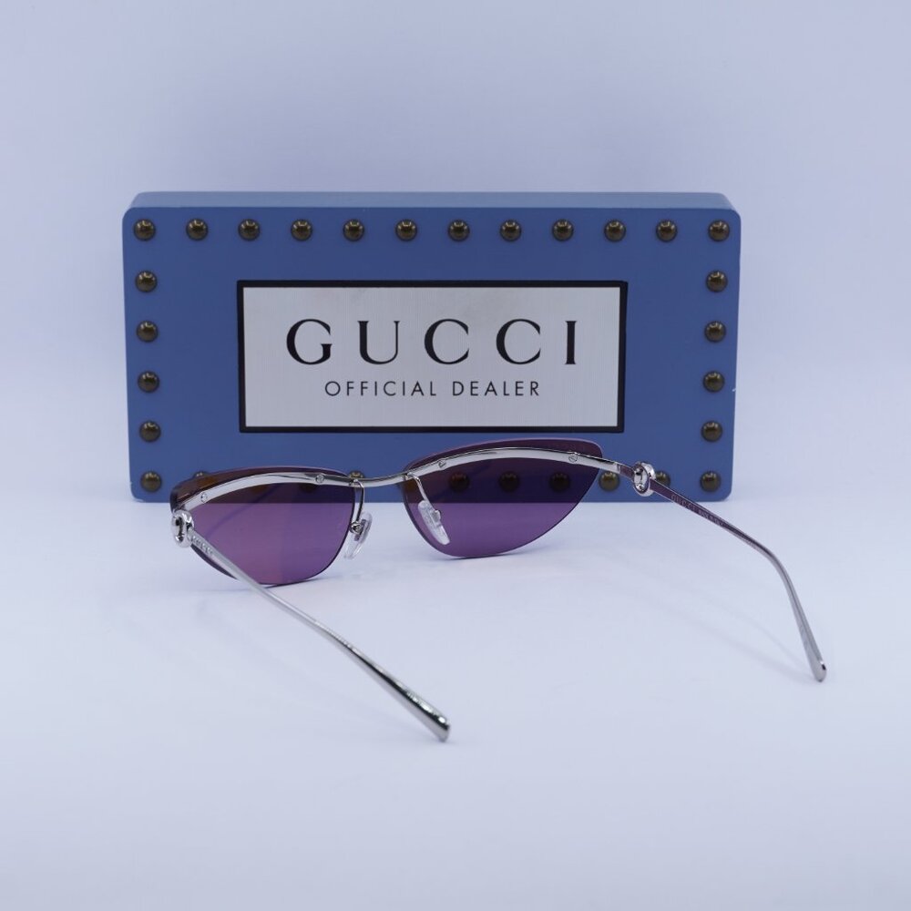 Final Price! Gucci GG1701S 003 Silver/Violet Sunglasses - Picture 10 of 11
